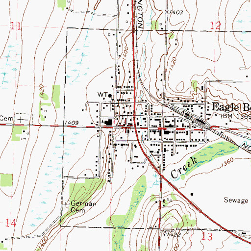 Topographic Map of United Methodist Church, MN