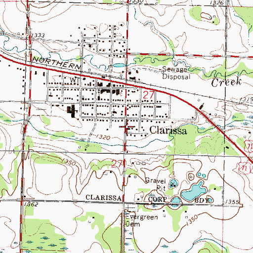 Topographic Map of Valley Our Saviors Church, MN