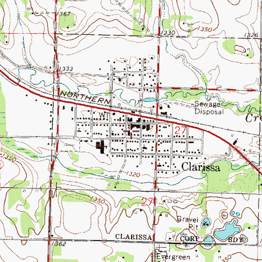 Topographic Map of Immanuel Lutheran Church, MN