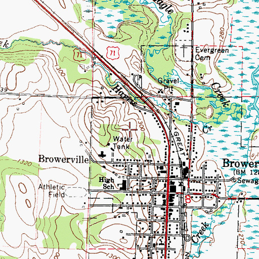 Topographic Map of Zion Lutheran Church, MN
