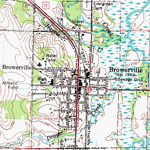 Topographic Map of Christ the King Church, MN