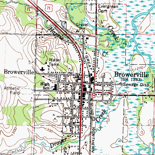 Topographic Map of Christ the King School, MN