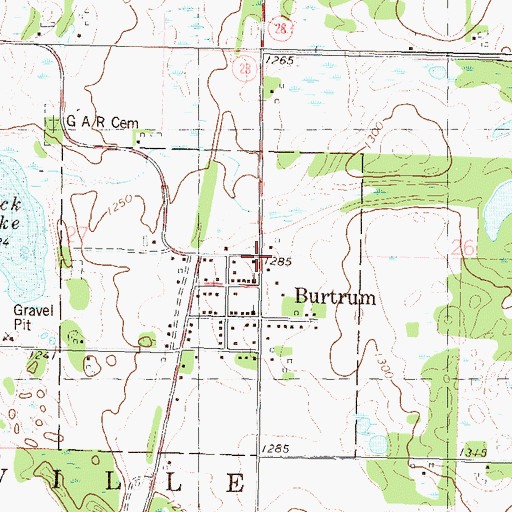 Topographic Map of Brighter Days Family Church, MN