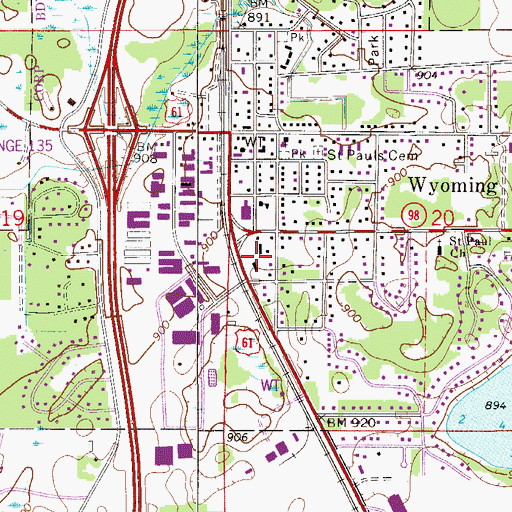 Topographic Map of Midwest Spine Institute, MN