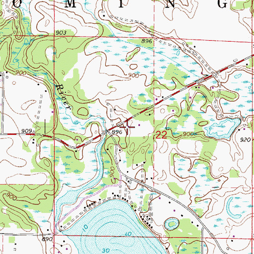 Topographic Map of Wyoming Police Department, MN
