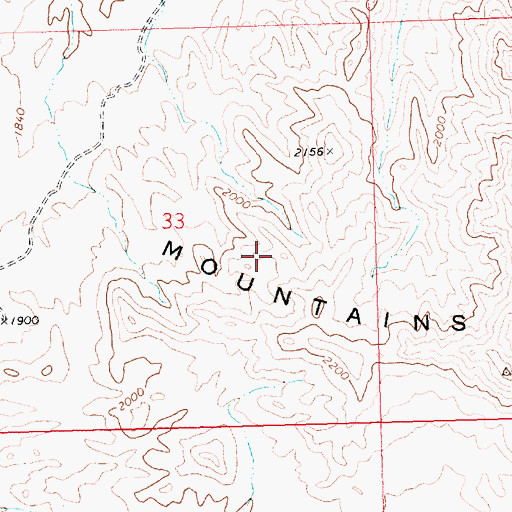 Topographic Map of Buck Mountains, AZ