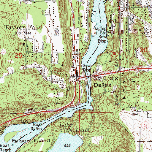 Topographic Map of Folsom House Historical Marker, MN