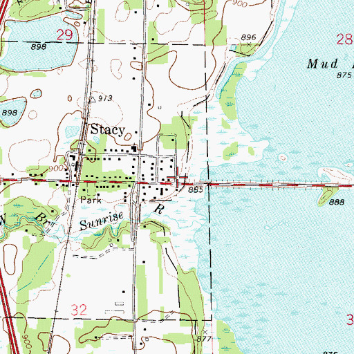 Topographic Map of Saint John's Academy, MN