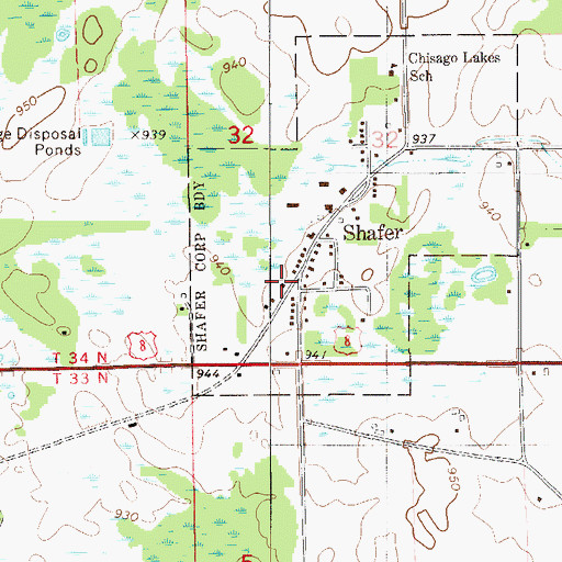 Topographic Map of Redfield Court Mobile Home Park, MN
