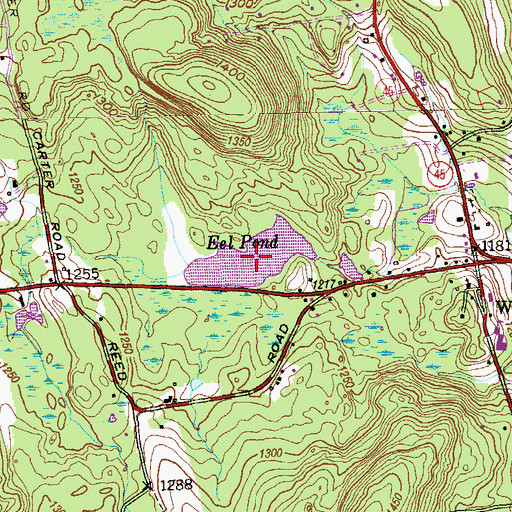 Topographic Map of Eel Pond, CT