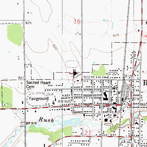 Topographic Map of C E Jacobson Elementary School, MN