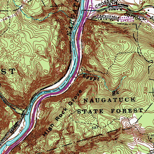 Topographic Map of Egypt Brook, CT