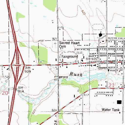 Topographic Map of Chisago County Historical Society Museum, MN