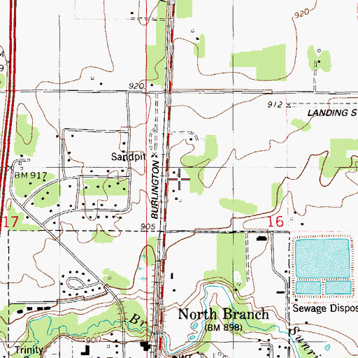 Topographic Map of Riverwalk Park, MN
