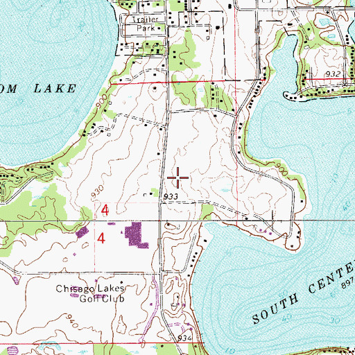 Topographic Map of Chisago Lakes Evangelical Free Church, MN