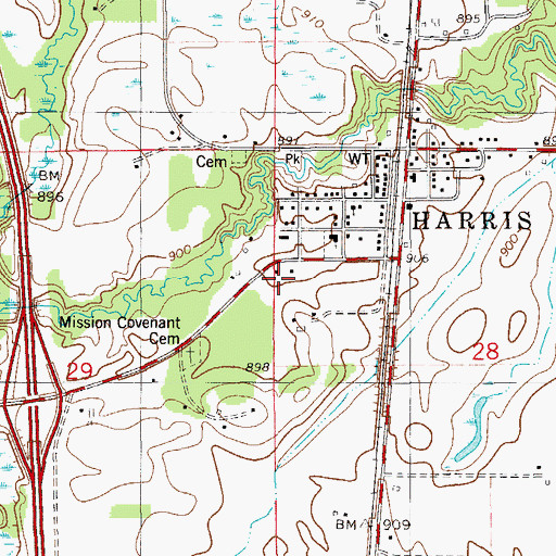 Topographic Map of Stark Field, MN