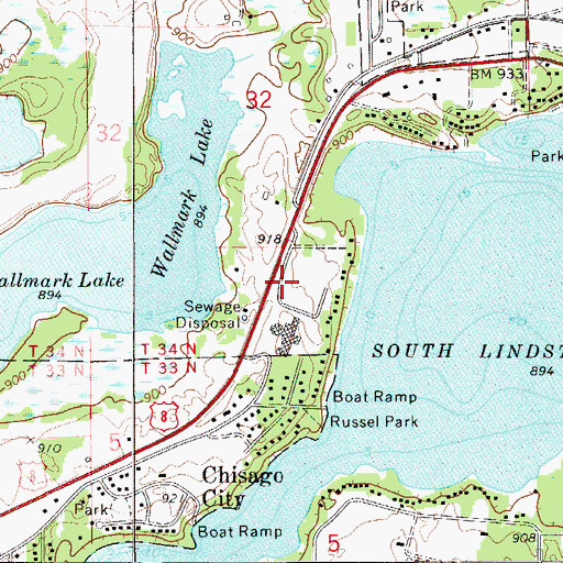 Topographic Map of Assembly of God Church, MN