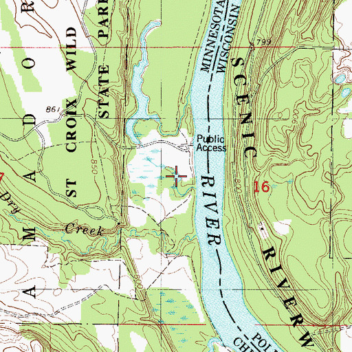 Topographic Map of Amiks Pond, MN