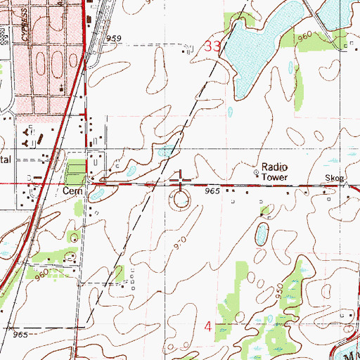 Topographic Map of Redeemer Lutheran Church, MN
