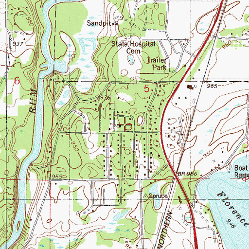 Topographic Map of Joy Lutheran Church, MN