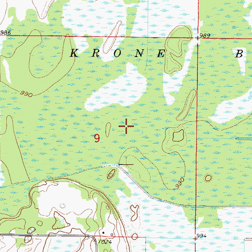Topographic Map of Dalbo Wildlife Management Area, MN