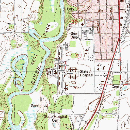 Topographic Map of Health Source Community Clinic, MN