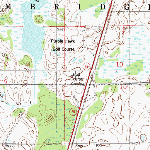 Topographic Map of Deer Meadows Golf Course, MN