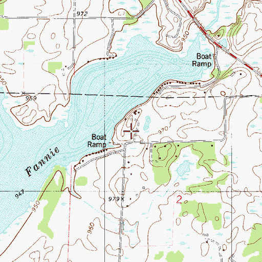 Topographic Map of Lakeside Christian Church, MN