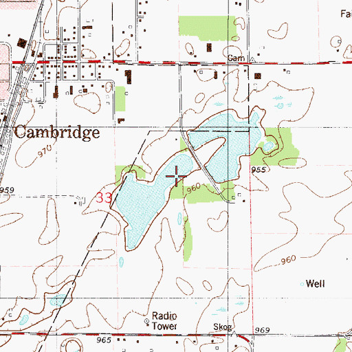 Topographic Map of Joe's Lake, MN