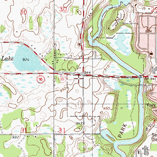 Topographic Map of Anoka-Ramsey Community College - Cambridge Campus, MN