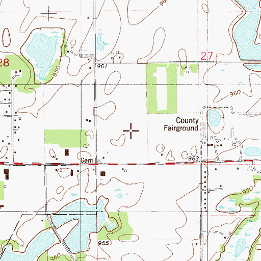 Topographic Map of Claes Johnson Recreation Area, MN