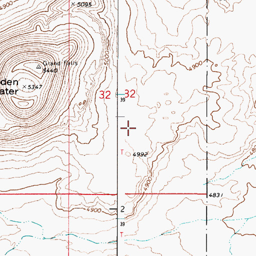 Topographic Map of Cahoots Airport (historical), AZ