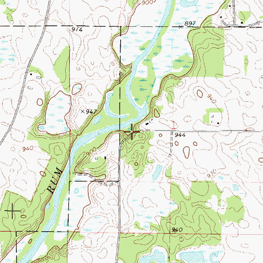 Topographic Map of Country Camping Tent and RV Park, MN