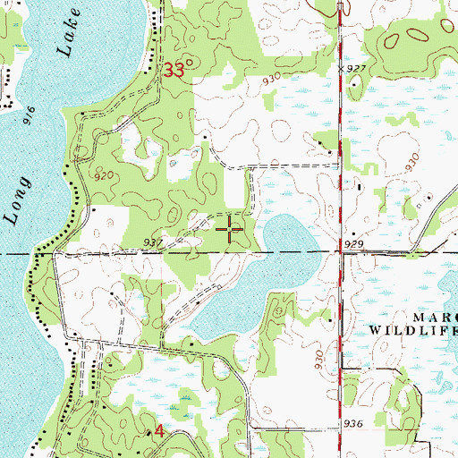 Topographic Map of Wayside Prairie Park, MN