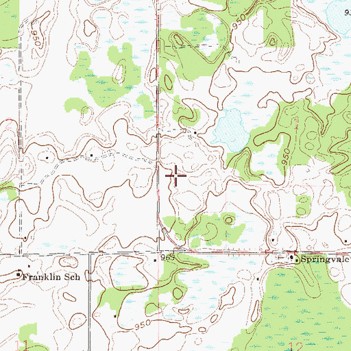 Topographic Map of Springvale Campground, MN