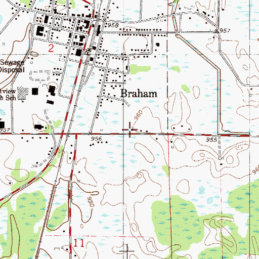 Topographic Map of Saint Stephen's Lutheran Church, MN