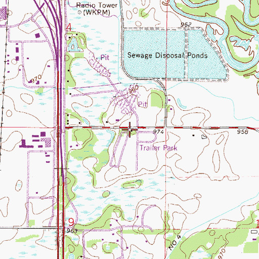 Topographic Map of Princeton Evangelical Free Church, MN