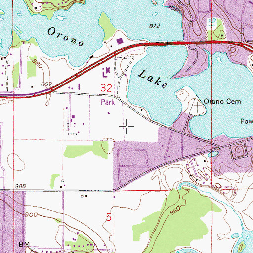 Topographic Map of Elk River Police Department, MN