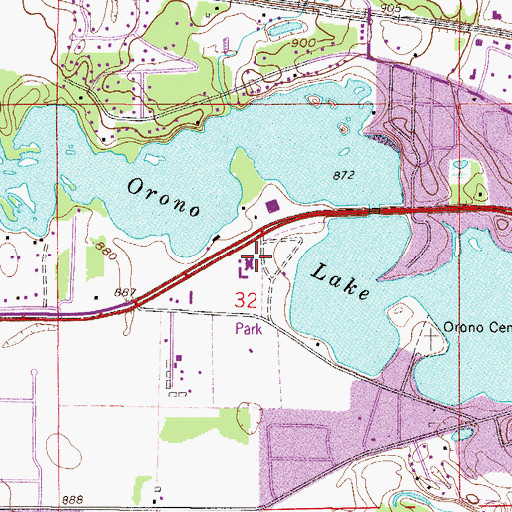 Topographic Map of Lake Orono Estates, MN