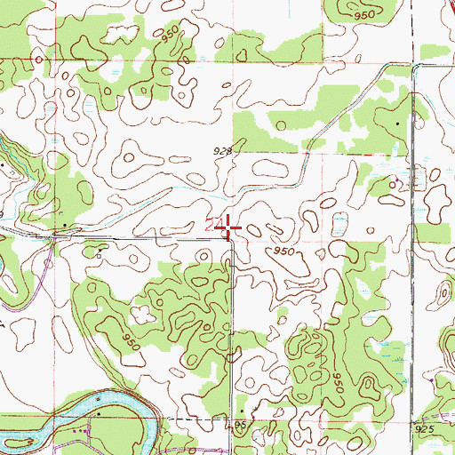 Topographic Map of Cornerstone Baptist Church, MN