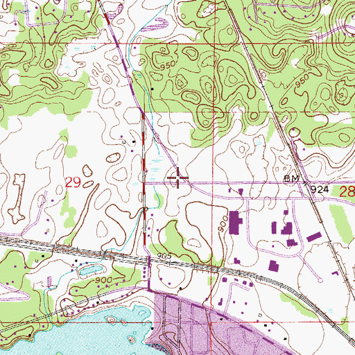 Topographic Map of Abiding Savior Evangelical Lutheran Church, MN