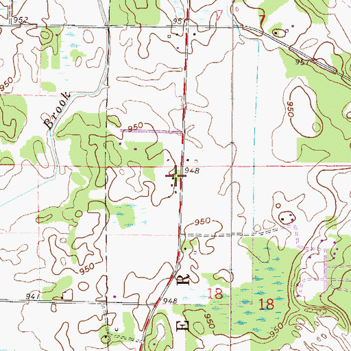 Topographic Map of Living Waters Church, MN
