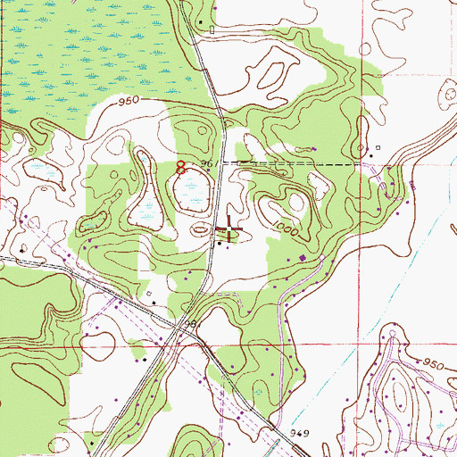 Topographic Map of River of Life Evangelical Free Church, MN