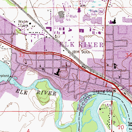 Topographic Map of Union Congregational Church, MN