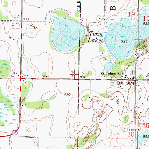 Topographic Map of Apostolic Revival Church, MN