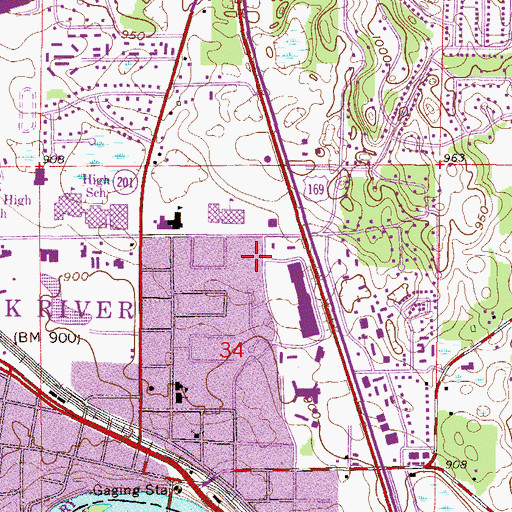 Topographic Map of Now Care Medical Center, MN