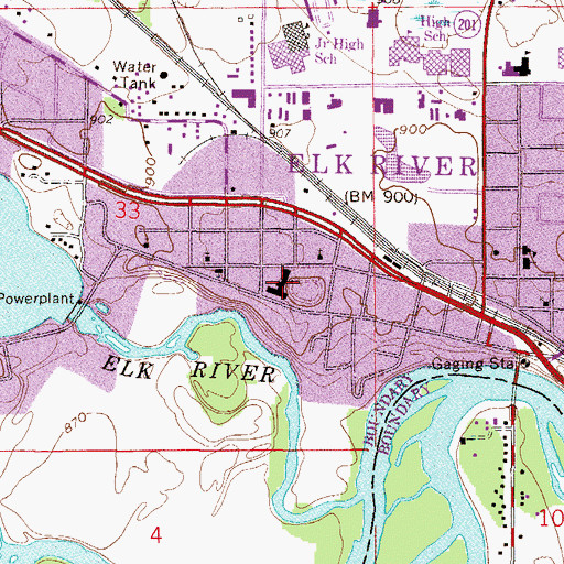 Topographic Map of Handke Magnet Elementary School, MN