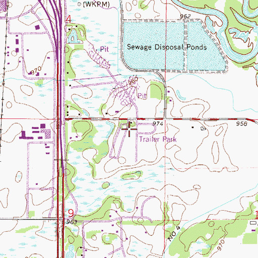 Topographic Map of Sherburne Country Mobile Home Park, MN