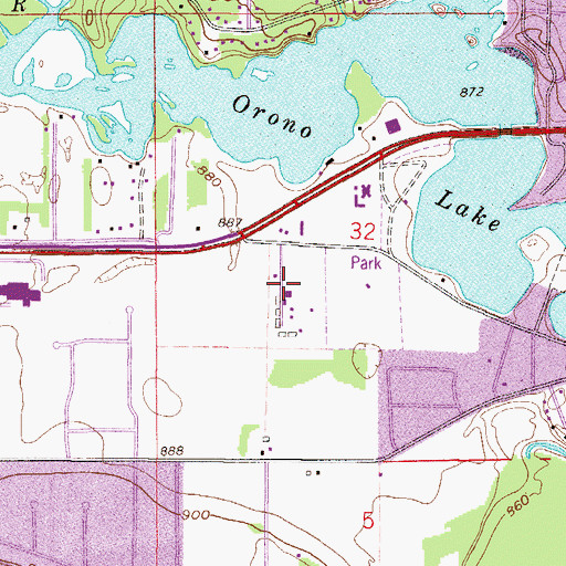 Topographic Map of Sherburne County Fair Grounds, MN
