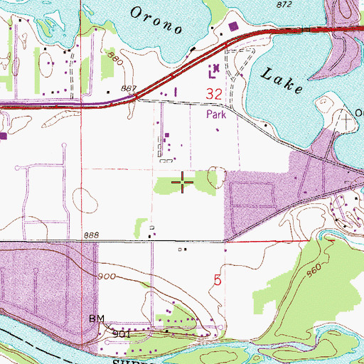 Topographic Map of Oak Savannah Park, MN